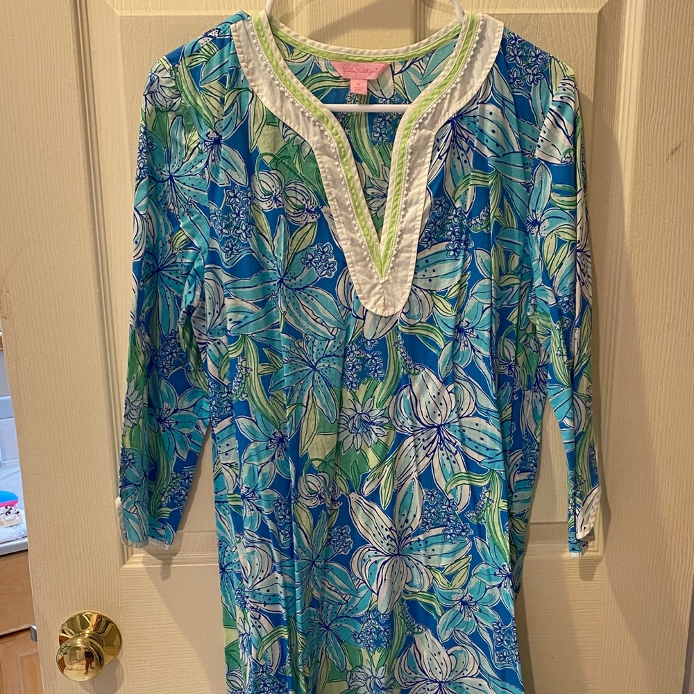 Lilly Pulitzer Tropical Blue and Green Dress